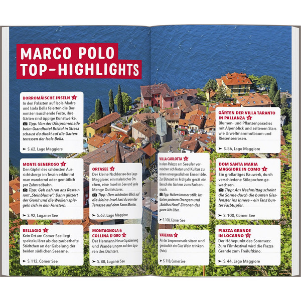 MARCO POLO REISEFÜHRER OBERITALIENISCHE SEEN, LAGO MAGGIORE Ansicht 2