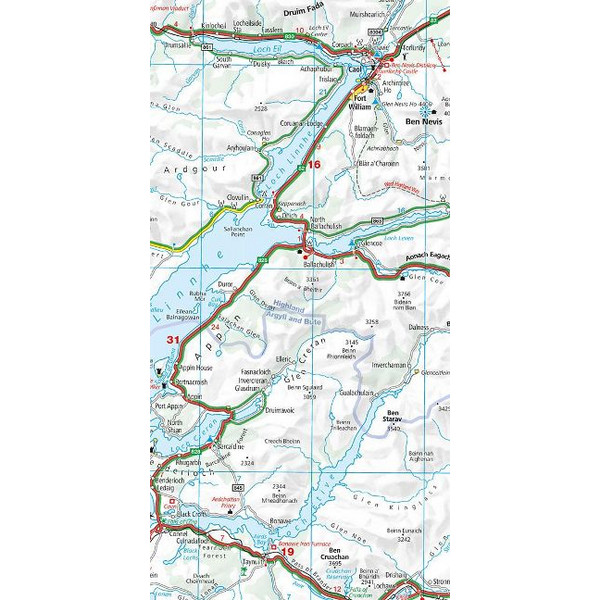SCHOTTLAND, REGIONALSTRASSENKARTE 1:275 000 Ansicht 2