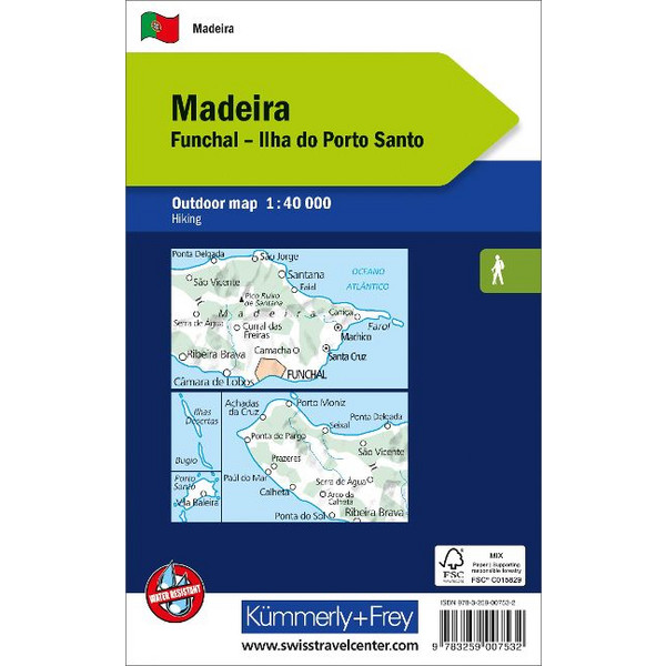 MADEIRA, FUNCHAL, OUTDOORKARTE 1:40.000 - Wanderkarte Ansicht 2