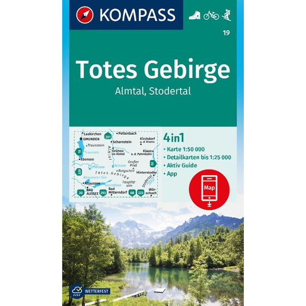 KOMPASS WANDERKARTE 19 TOTES GEBIRGE, ALMTAL, STODERTAL Ansicht 1