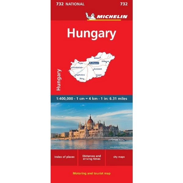 HUNGARY - MICHELIN NATIONAL MAP 732 - Straßenkarte