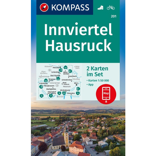 KOMPASS WANDERKARTEN-SET 201 INNVIERTEL, HAUSRUCK (2 KARTEN) Ansicht 1