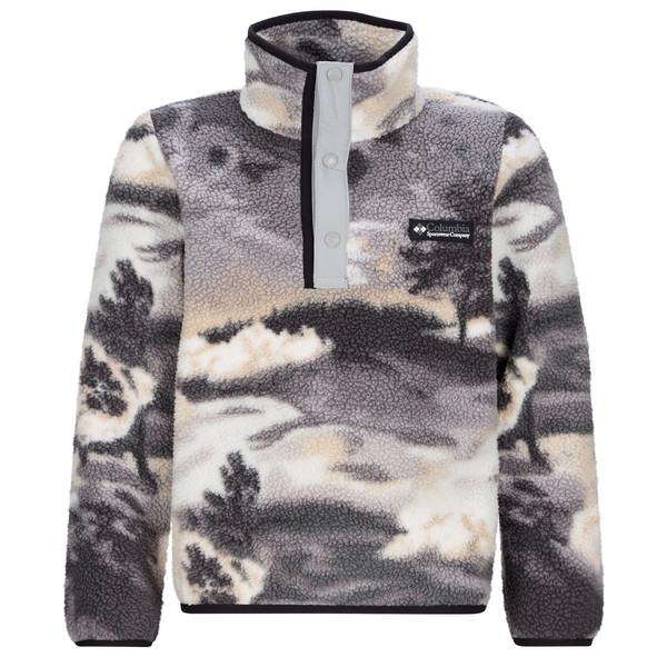 HELVETIA II PRINTED HALF SNAP FLEECE Kinder - Fleecepullover-SHARK DREAMING, COLUMBIA GREY