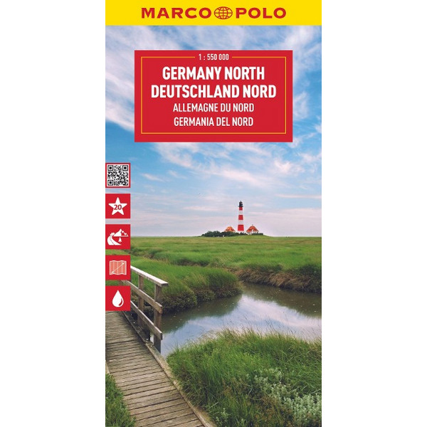 MARCO POLO REISEKARTE DEUTSCHLAND NORD 1:550.000 - Straßenkarte