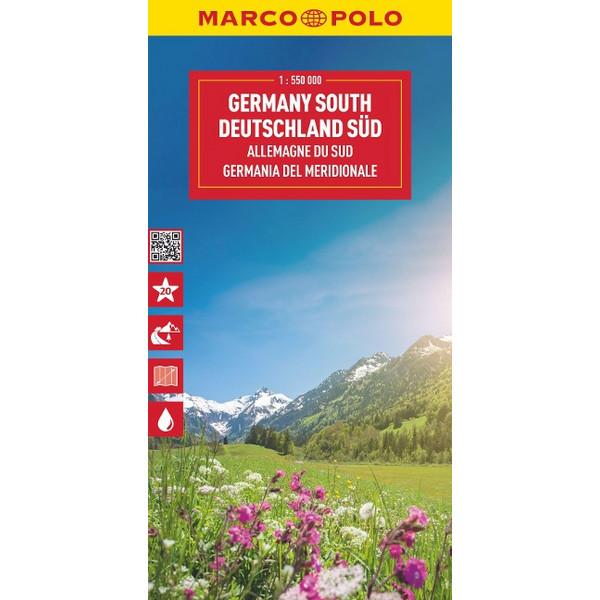 MARCO POLO REISEKARTE DEUTSCHLAND SÜD 1:550.000 - Straßenkarte Ansicht 1