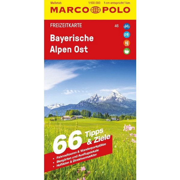 MARCO POLO FREIZEITKARTE 46 BAYERISCHE ALPEN OST 1:100.000 Ansicht 1