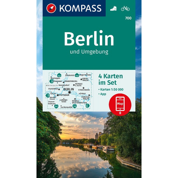 KOMPASS WANDERKARTEN-SET 700 BERLIN UND UMGEBUNG (4 KARTEN) Ansicht 1