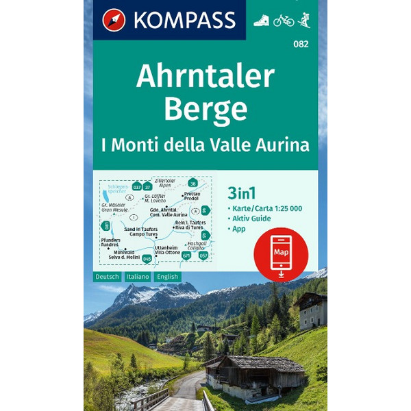 KOMPASS WANDERKARTE 082 AHRNTALER BERGE Ansicht 1