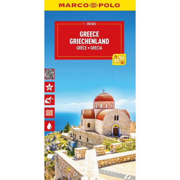 MARCO POLO REISEKARTE GRIECHENLAND (2-KARTEN-SET) 1:350.000 - Straßenkarte Ansicht 1