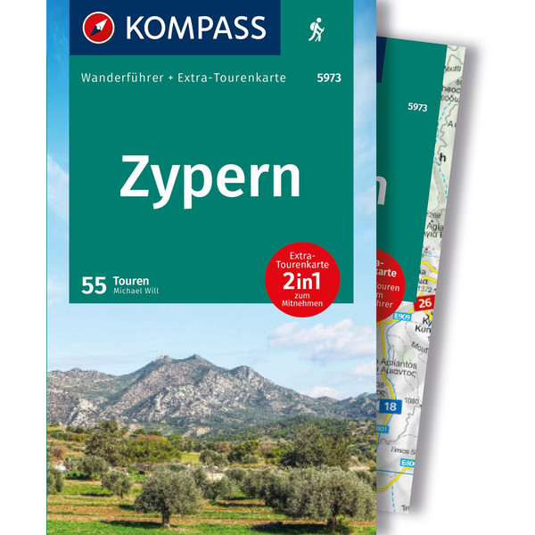 KOMPASS WANDERFÜHRER ZYPERN, 55 TOUREN MIT EXTRA-TOURENKARTE Ansicht 1