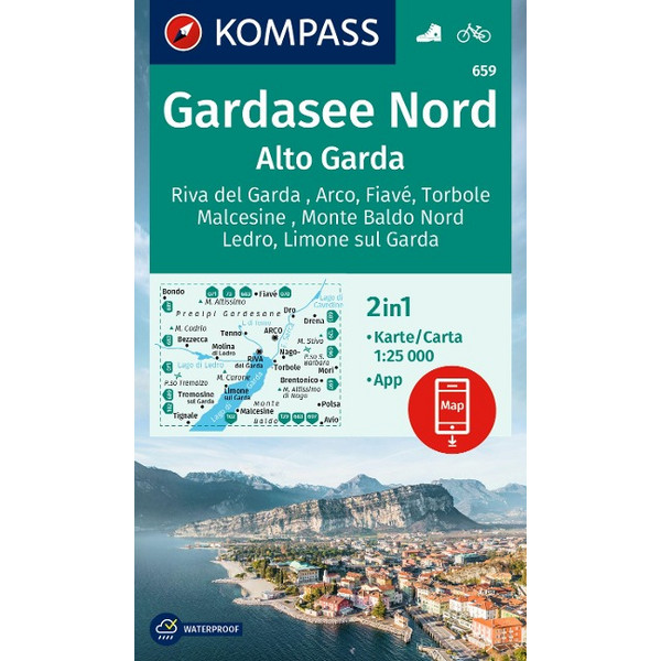 KOMPASS WANDERKARTE 659 GARDASEE NORD Ansicht 1