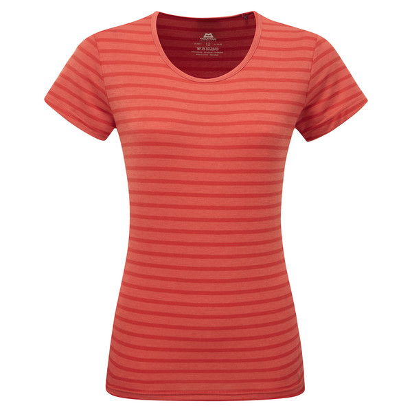 GROUNDUP STRIPE WMNS TEE Damen - Funktionsshirt-ROSEWOOD STRIPE