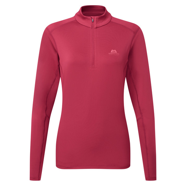 CERRIG WMNS LS ZIP T Damen - Funktionsshirt-MAROON