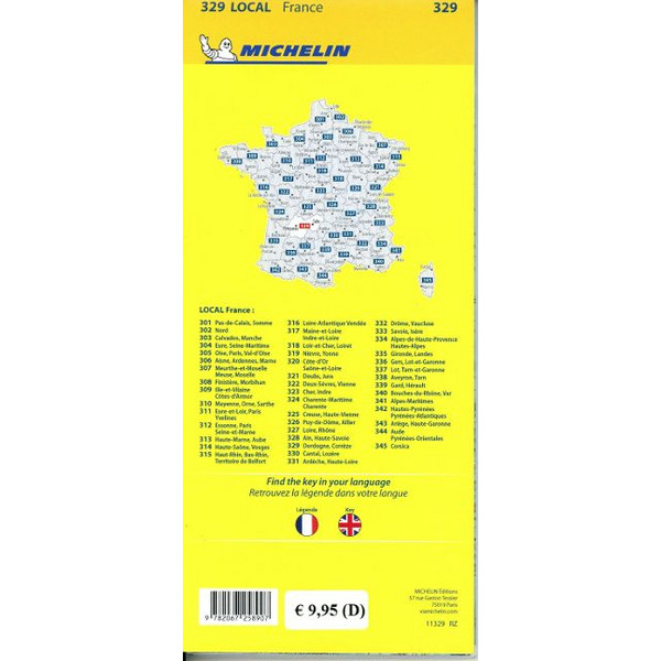 MICHELIN CORREZE / DORDOGNE (PERIGORD) - Straßenkarte Ansicht 2