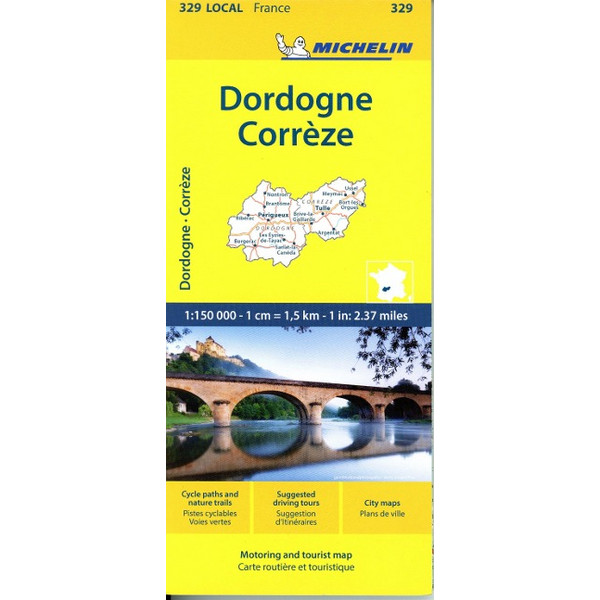 MICHELIN CORREZE / DORDOGNE (PERIGORD) - Straßenkarte Ansicht 1