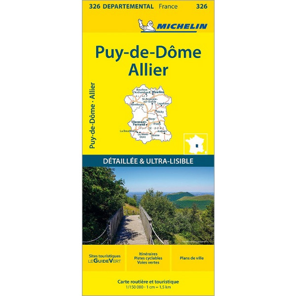 MICHELIN AUVERGNE - ZENTRALMASSIV - Straßenkarte