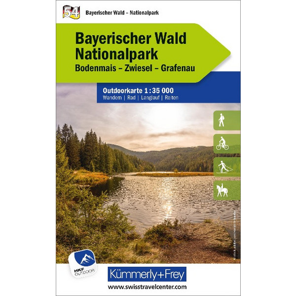 BAYERISCHER WALD NATIONALPARK, NR. 54, OUTDOORKARTE 1:35 000 - Karte Ansicht 1