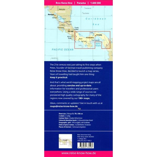 REISE KNOW-HOW LANDKARTE PANAMA (1:400.000) - Straßenkarte Ansicht 2