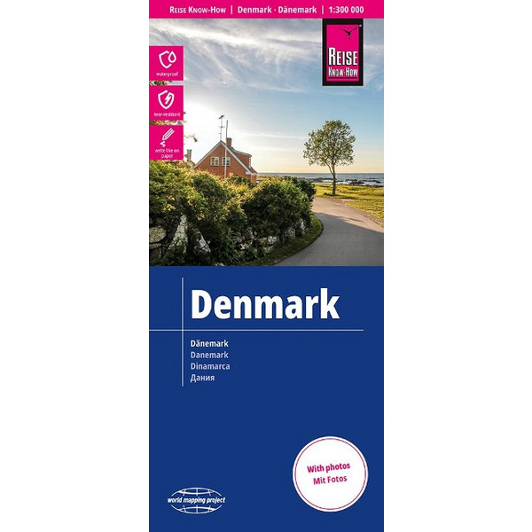 REISE KNOW-HOW LANDKARTE DÄNEMARK / DENMARK (1:300.000) - Straßenkarte Ansicht 1