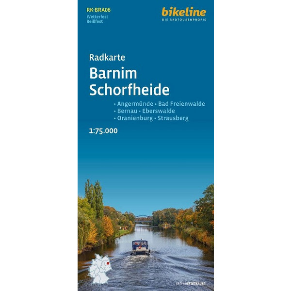 RADKARTE BARNIM SCHORFHEIDE (RK-BRA06) - Fahrradkarte Ansicht 1