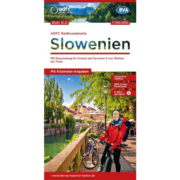 ADFC-RADTOURENKARTE SLOWENIEN 1:150.000 - Fahrradkarte Ansicht 1