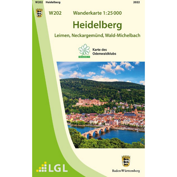 W202 WANDERKARTE 1:25 000 HEIDELBERG Ansicht 1