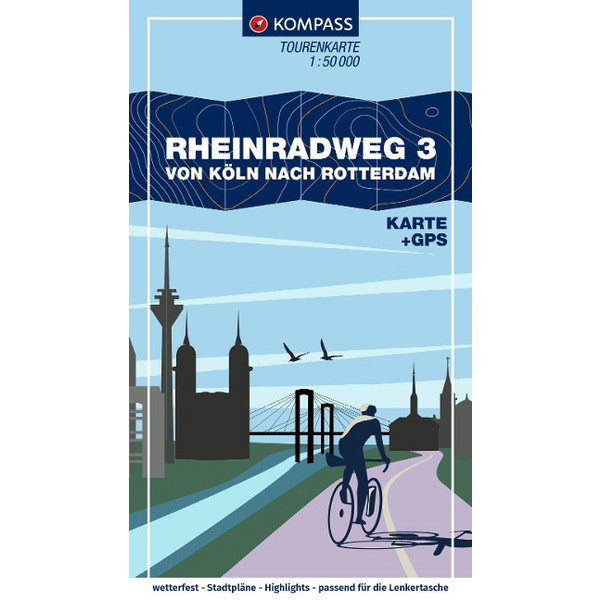 KOMPASS FAHRRAD-TOURENKARTE RHEINRADWEG 3 Ansicht 1