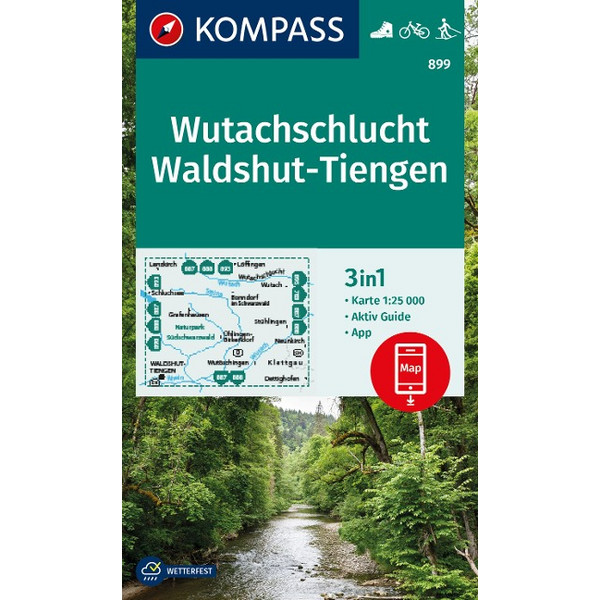 KOMPASS WANDERKARTE 899 WUTACHSCHLUCHT, WALDSHUT-TIENGEN