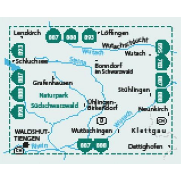 KOMPASS WANDERKARTE 899 WUTACHSCHLUCHT, WALDSHUT-TIENGEN Ansicht 2