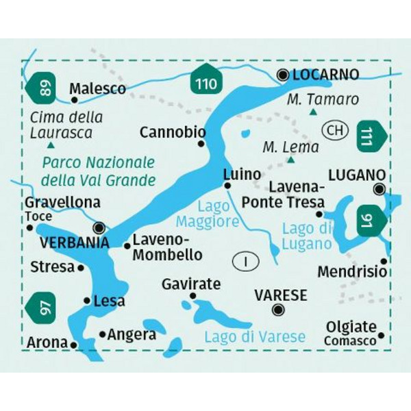 KOMPASS WANDERKARTE 90 LAGO MAGGIORE, LAGO DI VARESE Ansicht 2