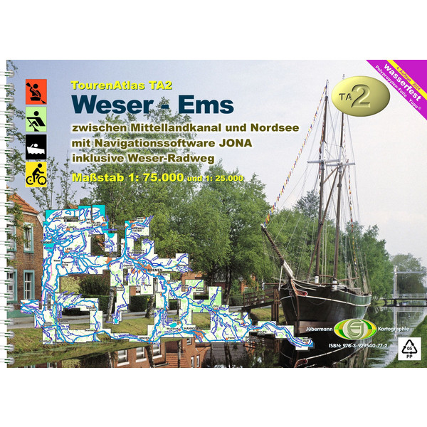 TOURENATLAS TA2 WESER-EMS - Wasserkarte Ansicht 1