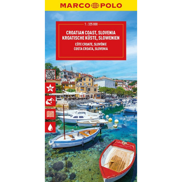 MARCO POLO REISEKARTE KROATISCHE KÜSTE, SLOWENIEN 1:325.000 - Straßenkarte Ansicht 1