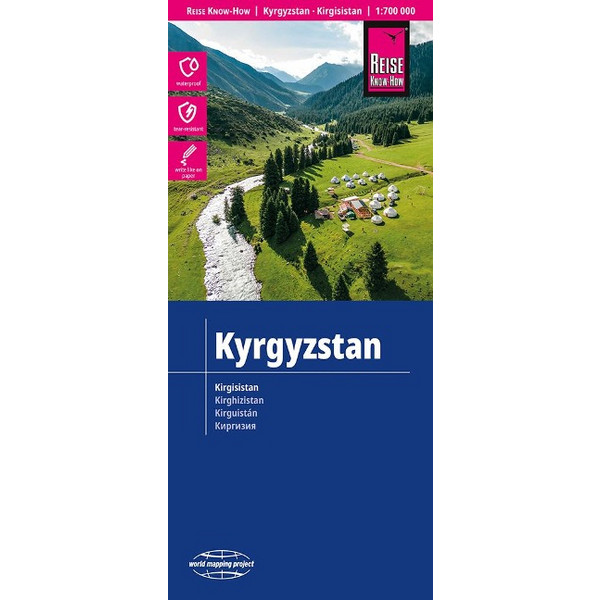 REISE KNOW-HOW LANDKARTE KIRGISISTAN / KYRGYZSTAN 1:700.000 - Straßenkarte