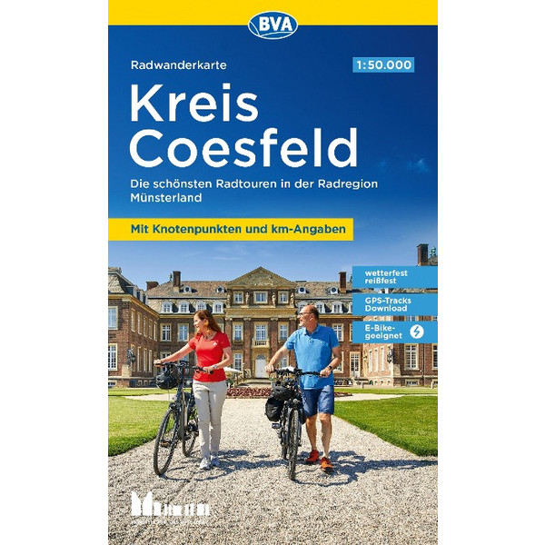 BVA RADWANDERKARTE KREIS COESFELD 1:50.000 MIT KNOTENPUNKTEN - Fahrradkarte Ansicht 1