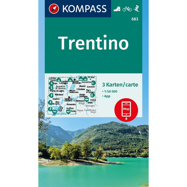KOMPASS WANDERKARTEN-SET 683 TRENTINO (3 KARTEN) 1:50.000 Ansicht 1