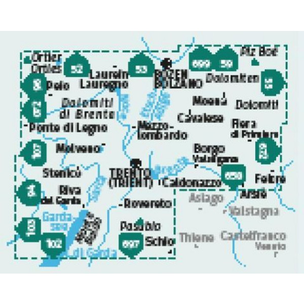 KOMPASS WANDERKARTEN-SET 683 TRENTINO (3 KARTEN) 1:50.000 Ansicht 2