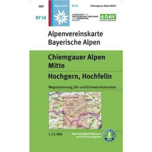 CHIEMGAUER ALPEN MITTE, HOCHGERN, HOCHFELLN - Wanderkarte