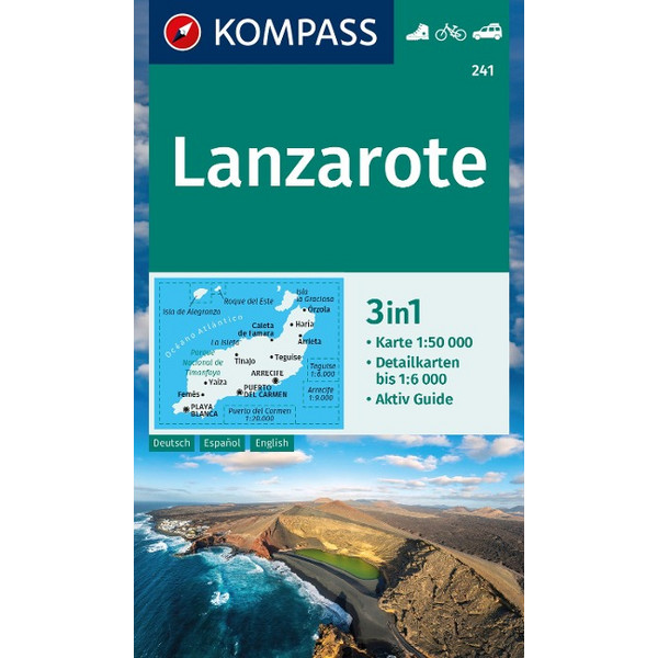 KOMPASS WANDERKARTE 241 LANZAROTE 1:50.000 Ansicht 1