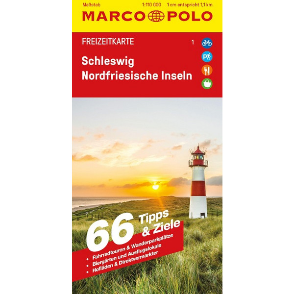 MARCO POLO FREIZEITKARTE 1 SCHLESWIG, NORDFRIESISCHE INSELN