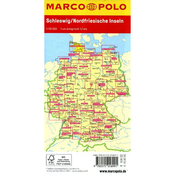 MARCO POLO FREIZEITKARTE 1 SCHLESWIG, NORDFRIESISCHE INSELN Ansicht 2