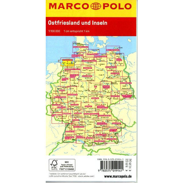 MARCO POLO FREIZEITKARTE 5 OSTFRIESLAND UND INSELN 1:100.000 Ansicht 2