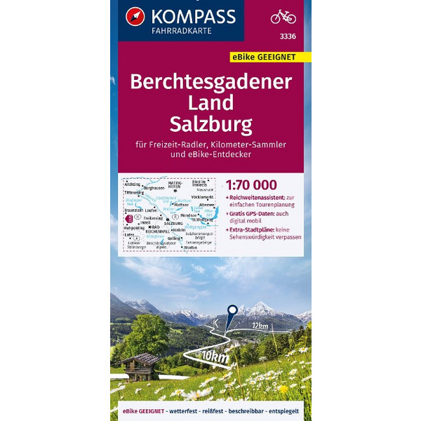 KOMPASS FAHRRADKARTE 3336 BERCHTESGADENER LAND, SALZBURG Ansicht 1
