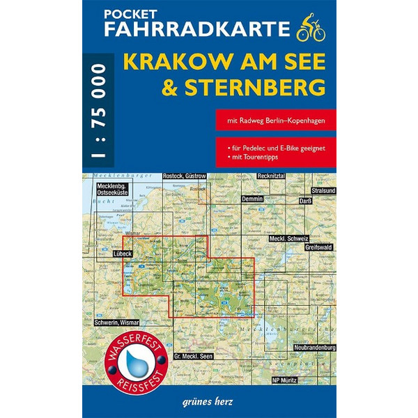 POCKET-FK KRAKOW AM SEE & STERNBERG - Fahrradkarte Ansicht 1