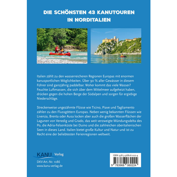 DIE SCHÖNSTEN KANUTOUREN IN NORDITALIEN - Gewässerführer Ansicht 2