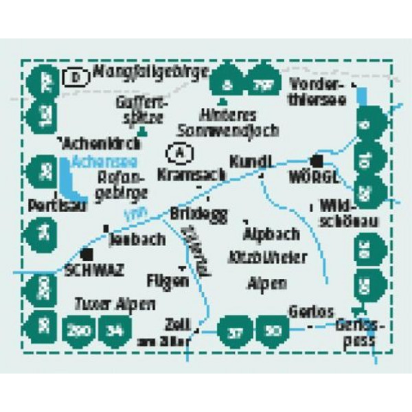 KOMPASS WANDERKARTE 28 VORDERES ZILLERTAL 1:50.000 Ansicht 2