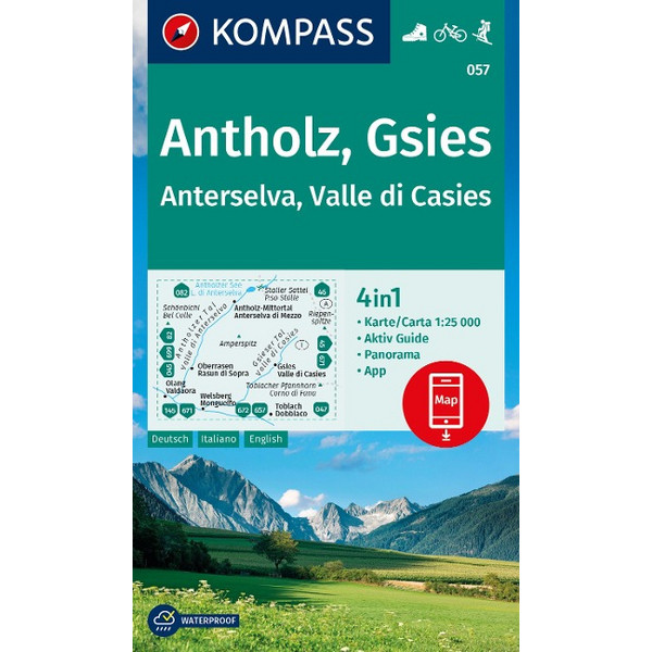 KOMPASS WANDERKARTE 057 ANTHOLZ, GSIES, ANTERSELVA