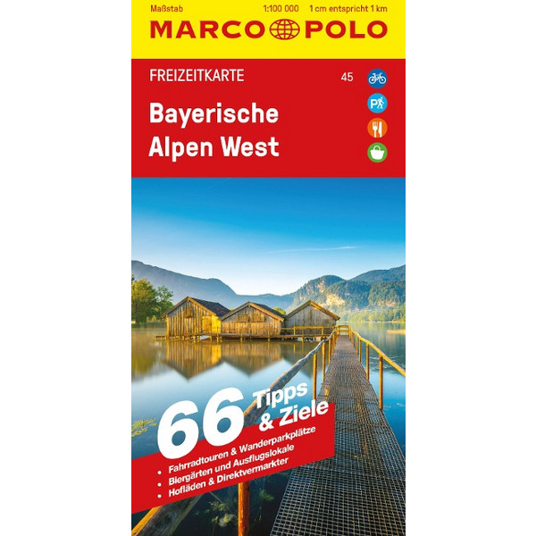 MARCO POLO FREIZEITKARTE 45 BAYERISCHE ALPEN WEST 1:100.000