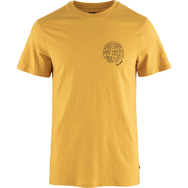 HEMP BLEND OUT HERE T-SHIRT M Herren - T-Shirt-OCHRE