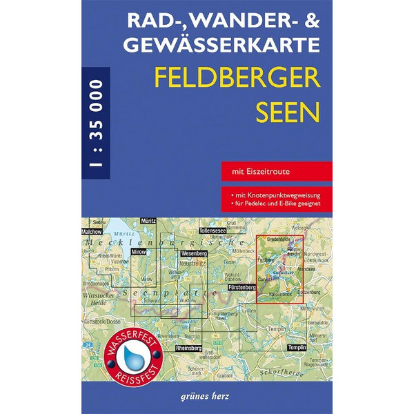 RAD-, WANDER- UND GEWÄSSERKARTE FELDBERGER SEEN Ansicht 1