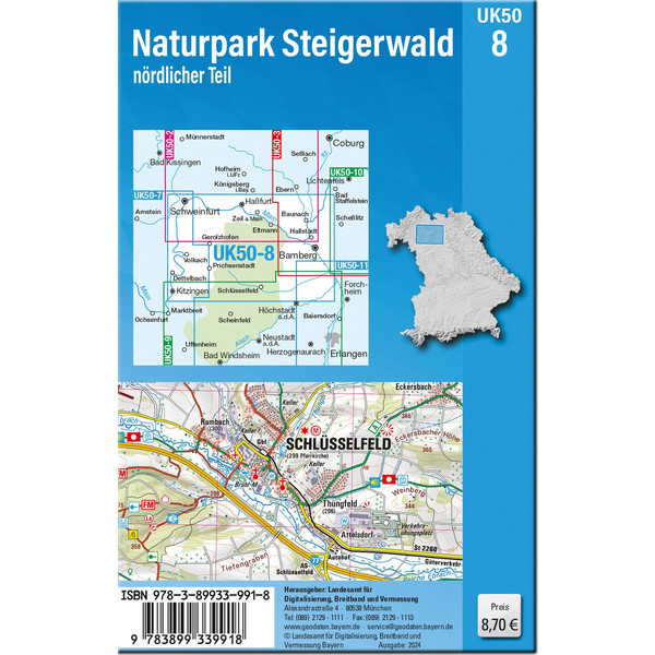 UK50-8 NATURPARK STEIGERWALD, NÖRDLICHER TEIL Ansicht 2